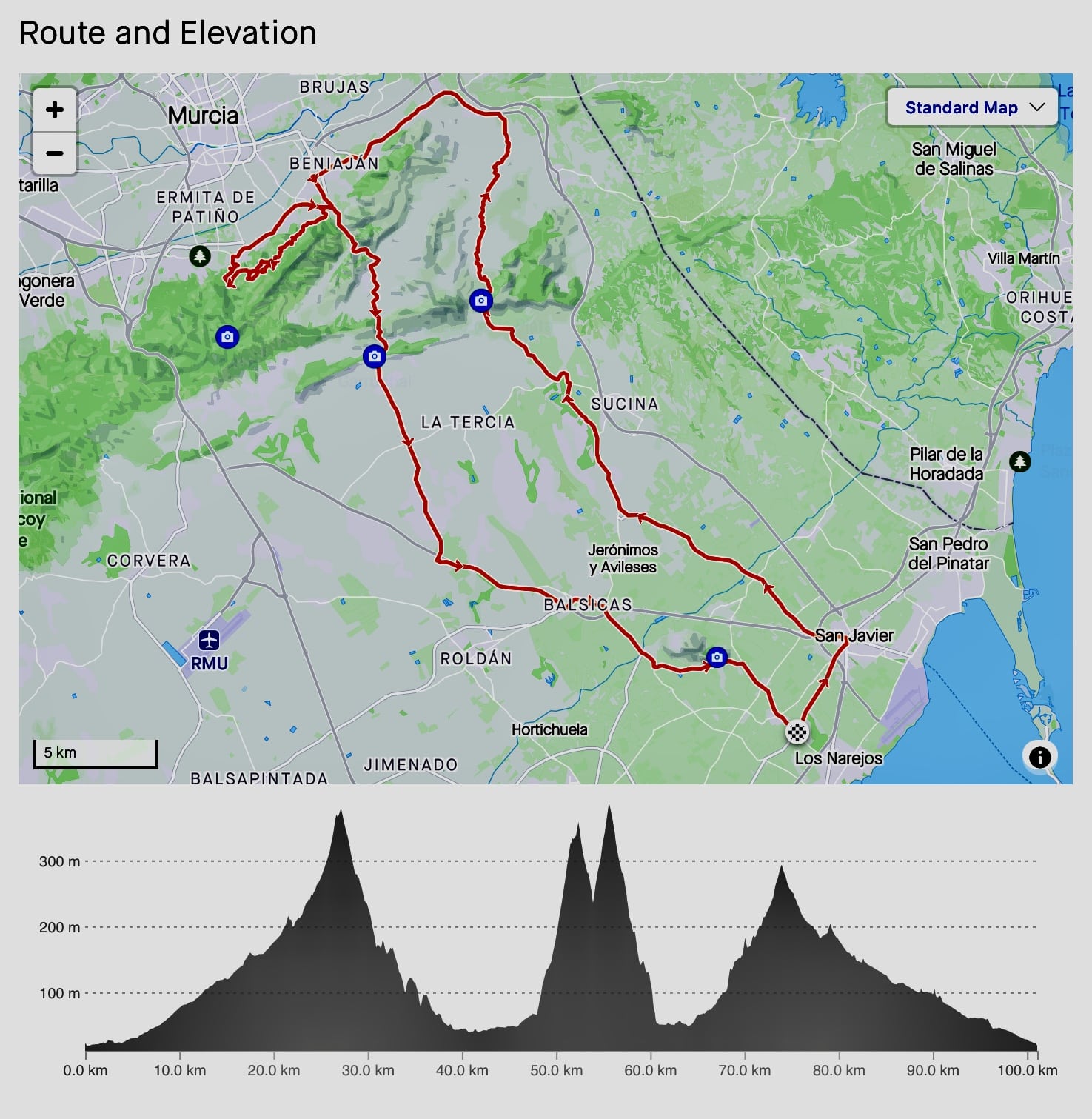 Roda Village - GPX Route 2 - Murcia Bike Hire - GPX Route Download