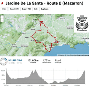 Jardine de la Santa (Sierra Espuña) – GPX Route 2