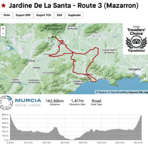 Jardine de la Santa (Sierra Espuña) – GPX Route 3